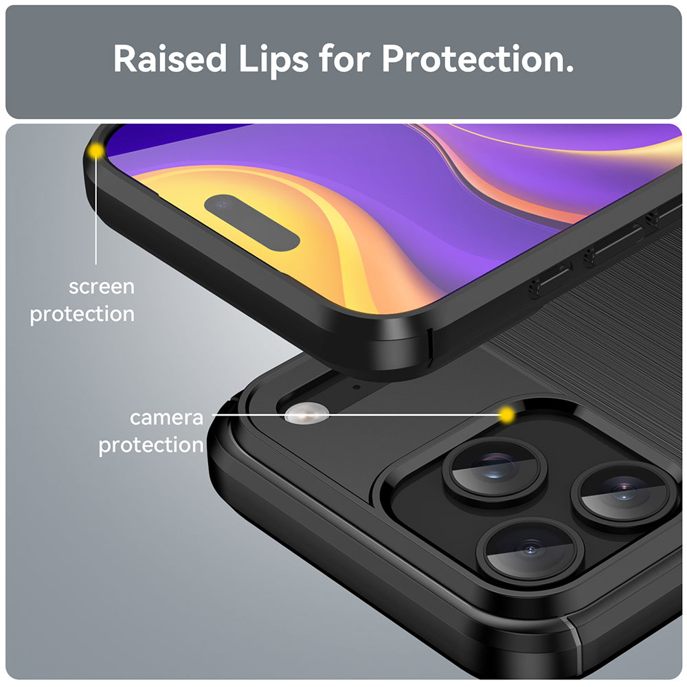 Maska za Apple iPhone 18 Pro Max / 17 Pro Max, Techsuit, Karbon, Crna