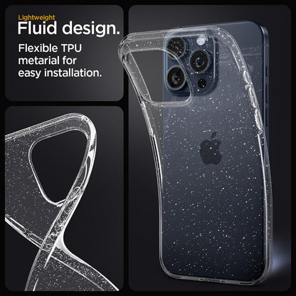 Maska za Apple iPhone 18 Pro Max / 17 Pro Max, Techsuit, SparkleSkin, Prozirna