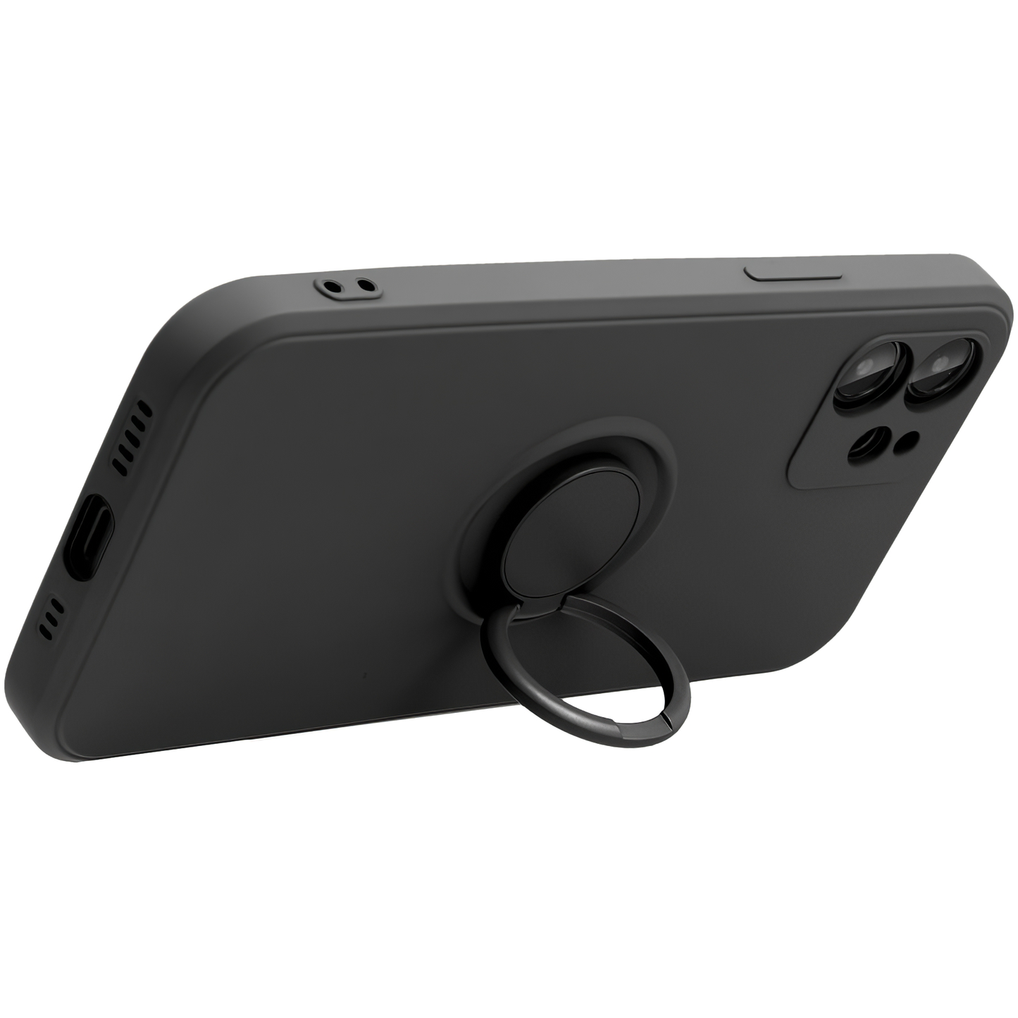 Maska za Apple iPhone 16 Pro, OEM, Silicone Ring, Crna