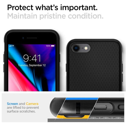 Futrola za Apple iPhone SE (2022) / SE (2020) / 8 / 7, Spigen, Liquid Air, Crna 042CS20511