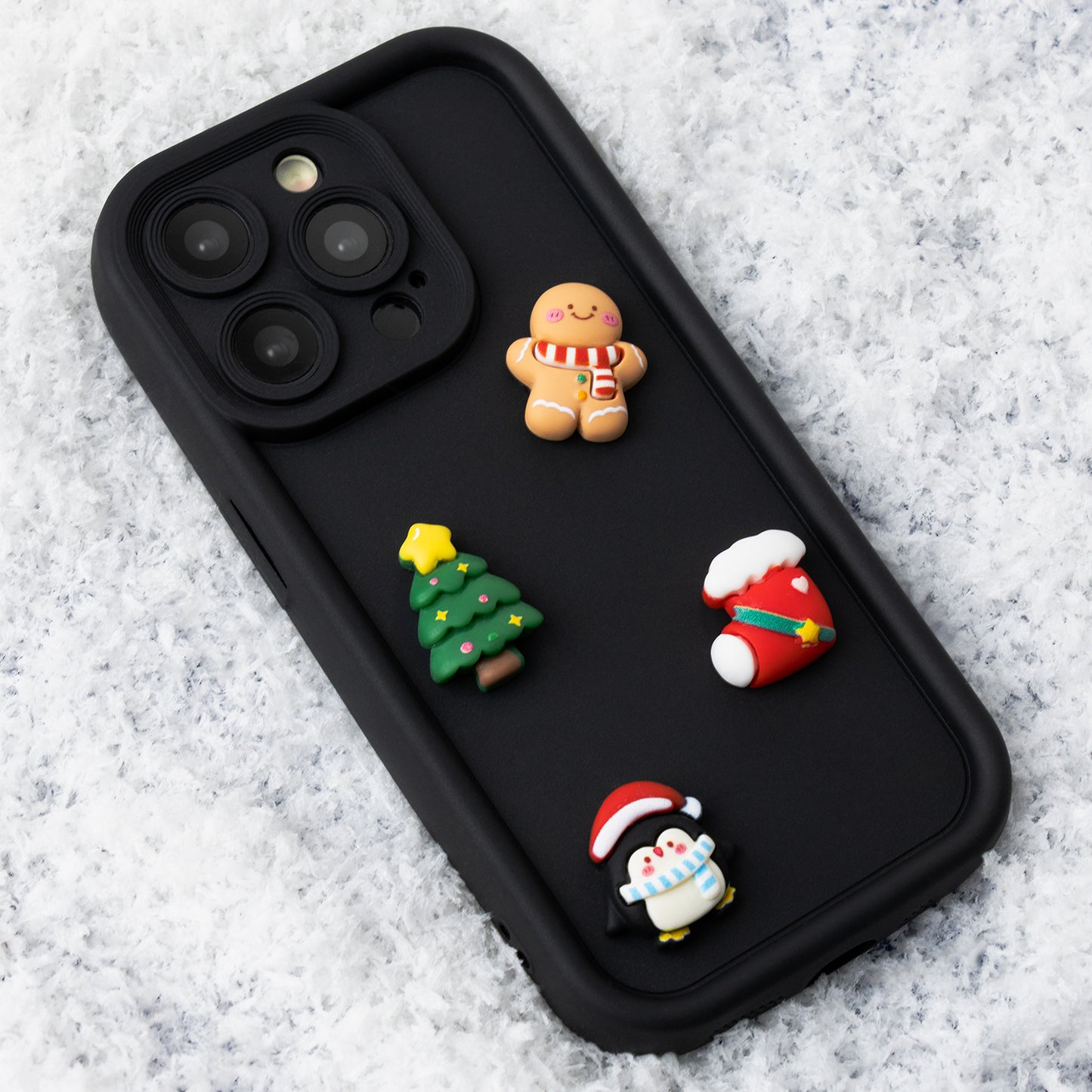 Maska za Apple iPhone 15 Pro, OEM, Ultra Trendy 3D Christmas, Crna