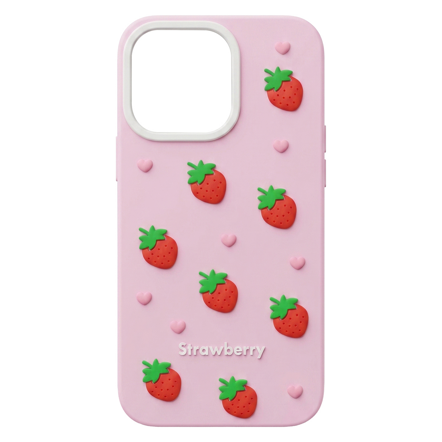 Maska za Apple iPhone 15 / 14 / 13, OEM, Strawberry, Roza