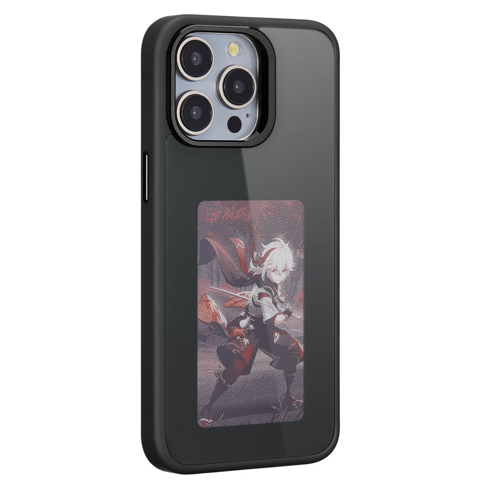 Maska za Apple iPhone 14 Pro, OEM, Prilagođeni E-Ink zaslon, Crna