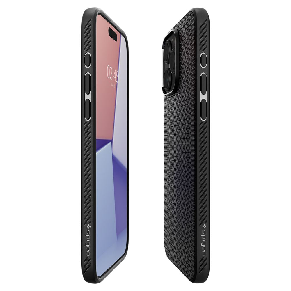 Futrola za Apple iPhone 15 Pro Max, Spigen, Liquid Air Matte, Crna ACS06562