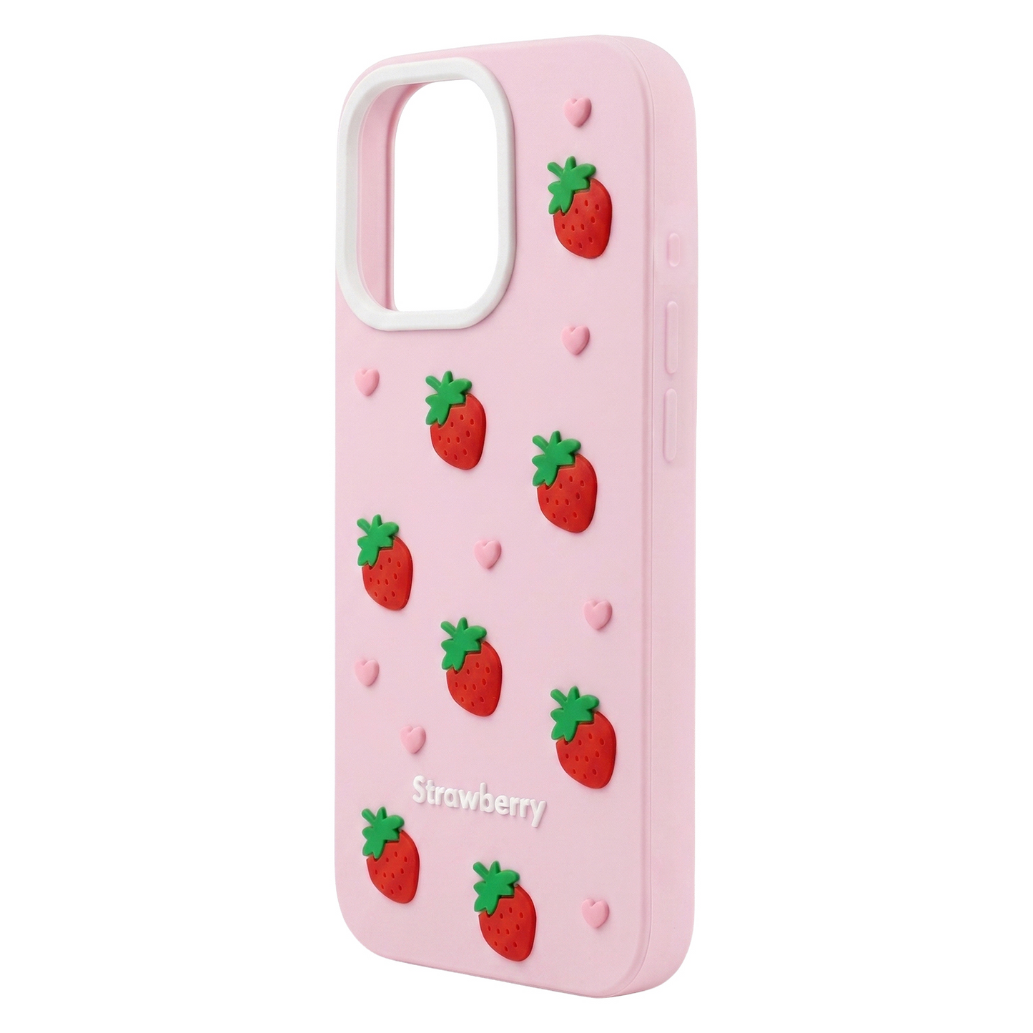 Maska za Apple iPhone 15 / 14 / 13, OEM, Strawberry, Roza
