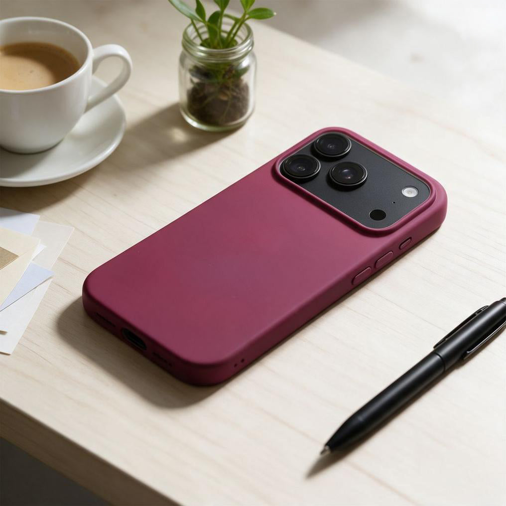 Maska za Apple iPhone 18 Pro Max / 17 Pro Max, OEM, silikon, bordo crvena