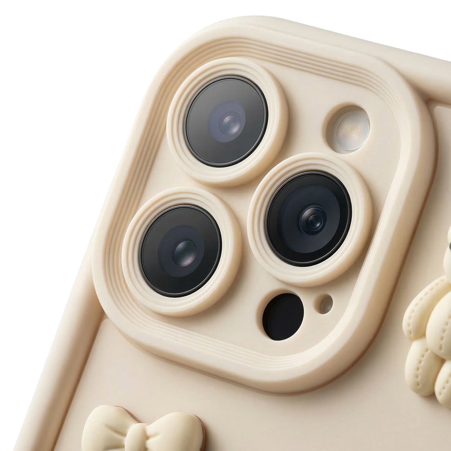 Maska za Apple iPhone 14, OEM, Ultra Trendy 3D Bear, Bež