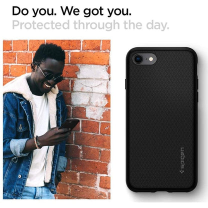 Futrola za Apple iPhone SE (2022) / SE (2020) / 8 / 7, Spigen, Liquid Air, Crna 042CS20511