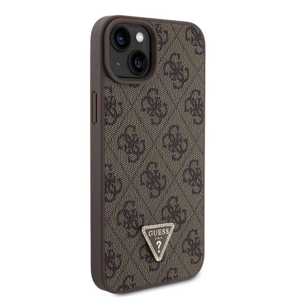 Futrola za Apple iPhone 15 Plus, Guess, Crossbody 4G Metal Logo, Smeđa, Ponovno zapakirana