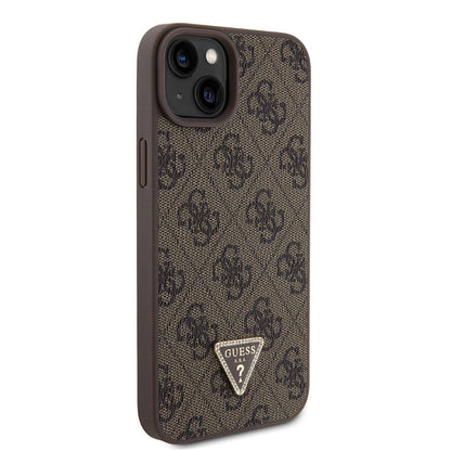 Futrola za Apple iPhone 15 Plus, Guess, Crossbody 4G Metal Logo, Smeđa, Ponovno zapakirana