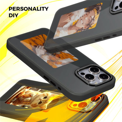 Maska za Apple iPhone 15 Pro Max, OEM, Prilagođeni E-Ink zaslon, Crna