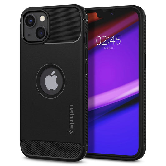 Maska za Apple iPhone 13, Spigen, Rugged Armor, Crna ACS03518