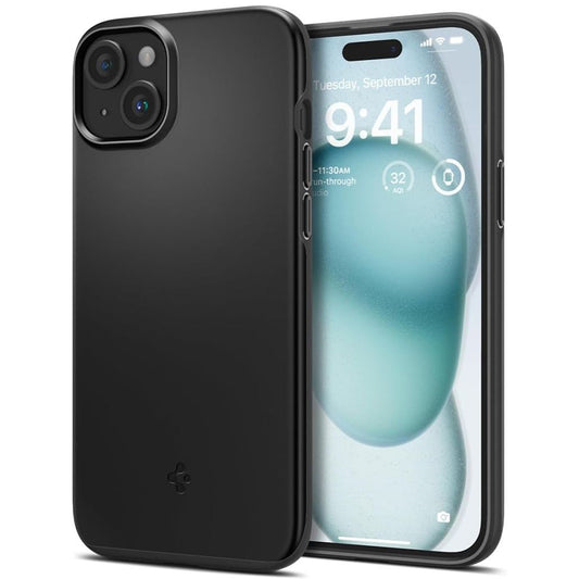 Futrola za Apple iPhone 15, Spigen, Thin Fit, Crna ACS06776