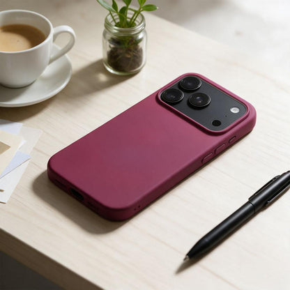 Maska za Apple iPhone 18 Pro / iPhone 17 Pro, OEM, silikonska, bordo crvena