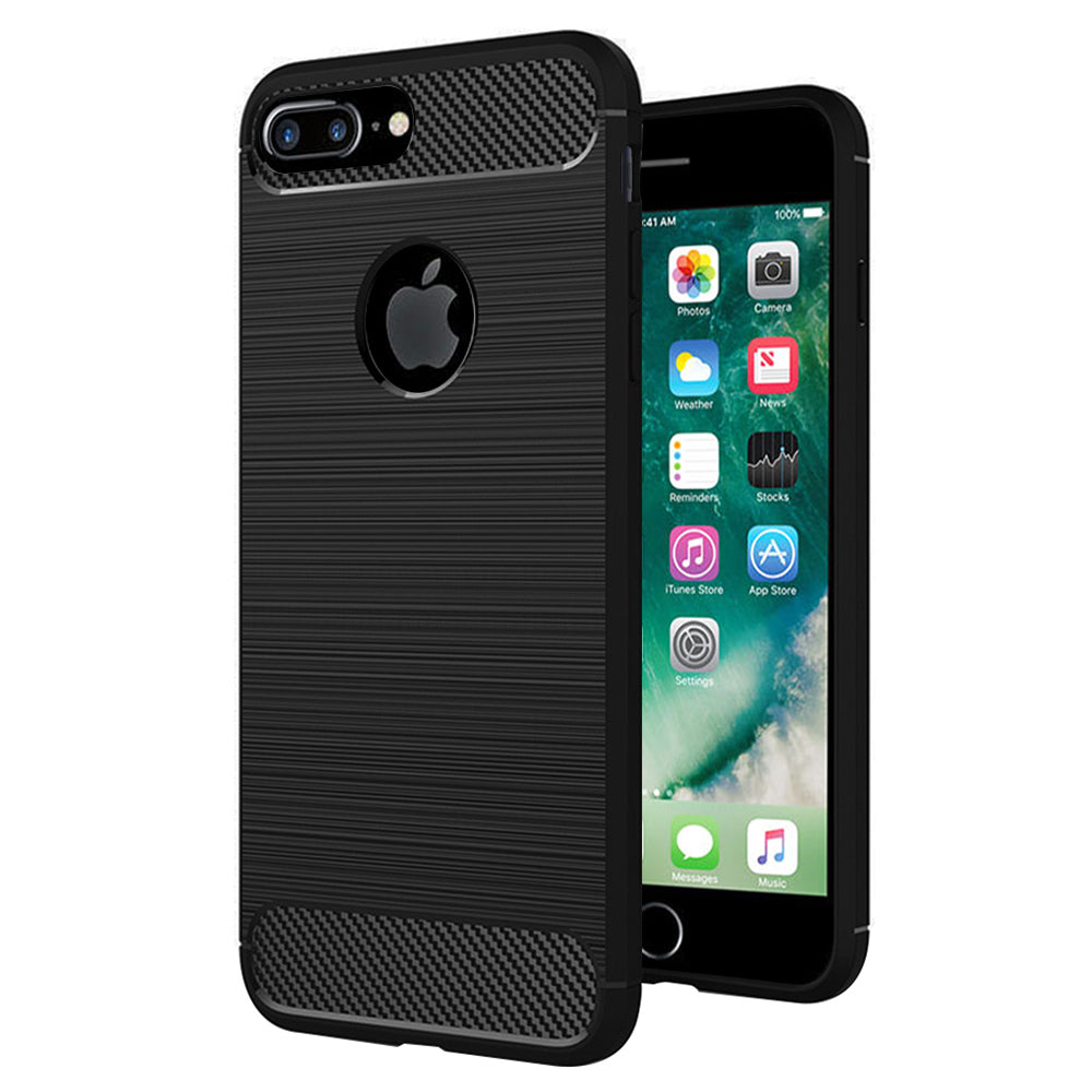 Maska za Apple iPhone 7 Plus, Techsuit, Karbon, Crna