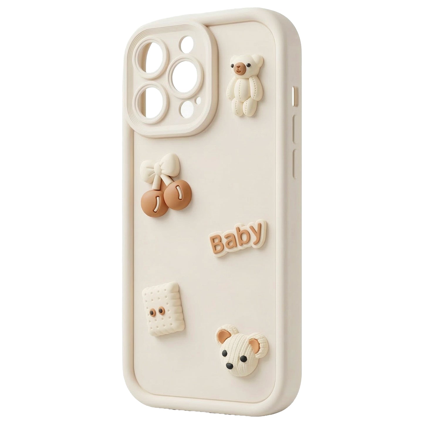 Maska za Apple iPhone 14, OEM, Ultra Trendy 3D Bear, Bež