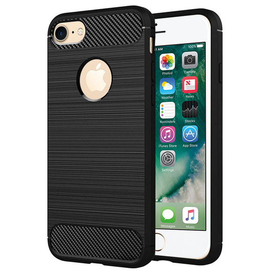 Maska za Apple iPhone 8 / 7, Techsuit, Karbon, Crna
