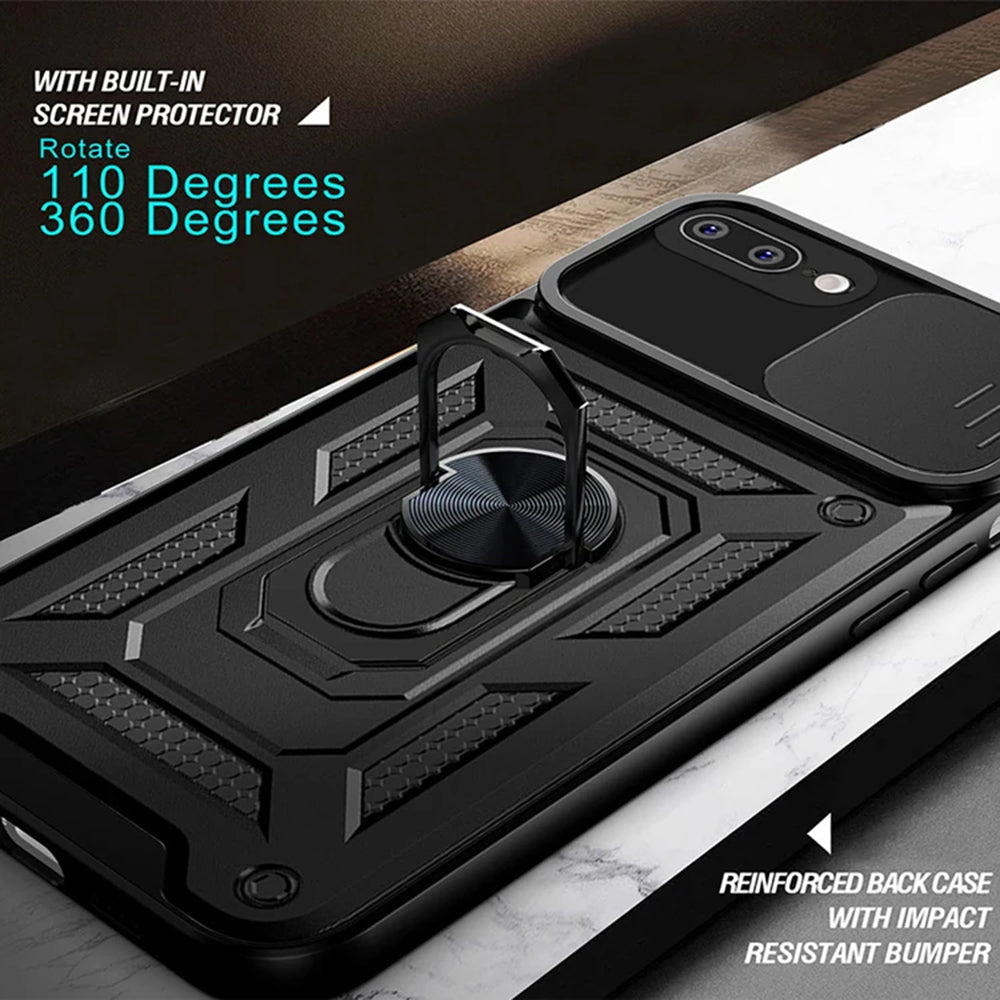 Maska za Apple iPhone 8 Plus / 7 Plus, Techsuit, CamShield, Crna