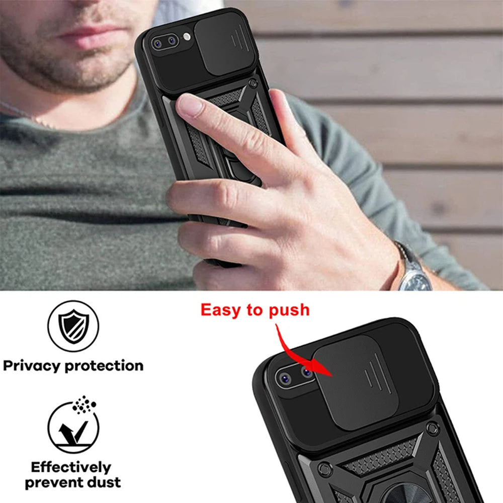 Maska za Apple iPhone 8 Plus / 7 Plus, Techsuit, CamShield, Crna