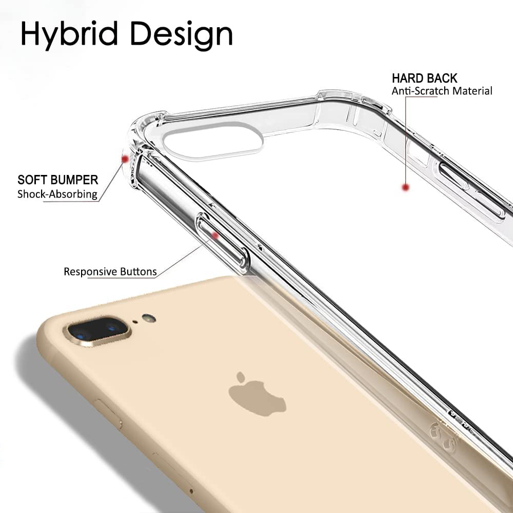 Maska za Apple iPhone 8 Plus / 7 Plus, Techsuit, Shockproof Clear, Prozirna