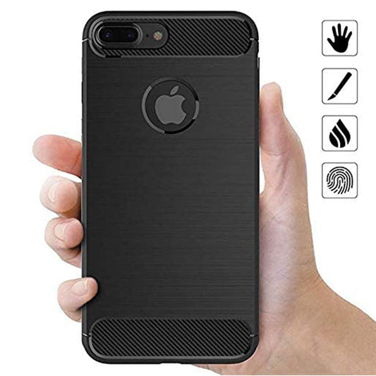 Maska za Apple iPhone 8 Plus, Techsuit, Karbon, Crna