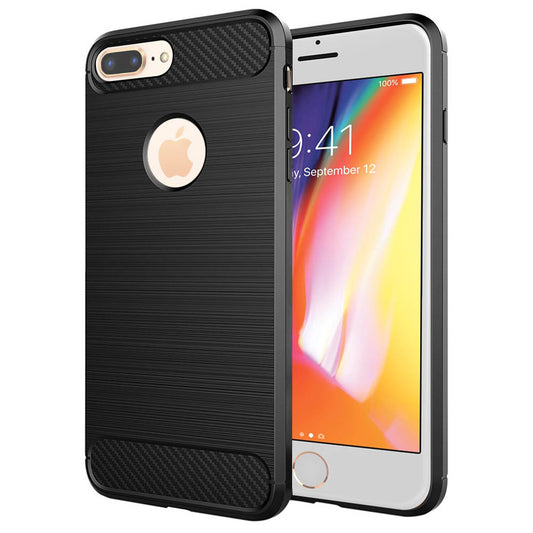 Maska za Apple iPhone 8 Plus, Techsuit, Karbon, Crna