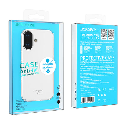 Maska za Apple iPhone 17, Borofone, BI4 Ice, Prozirna