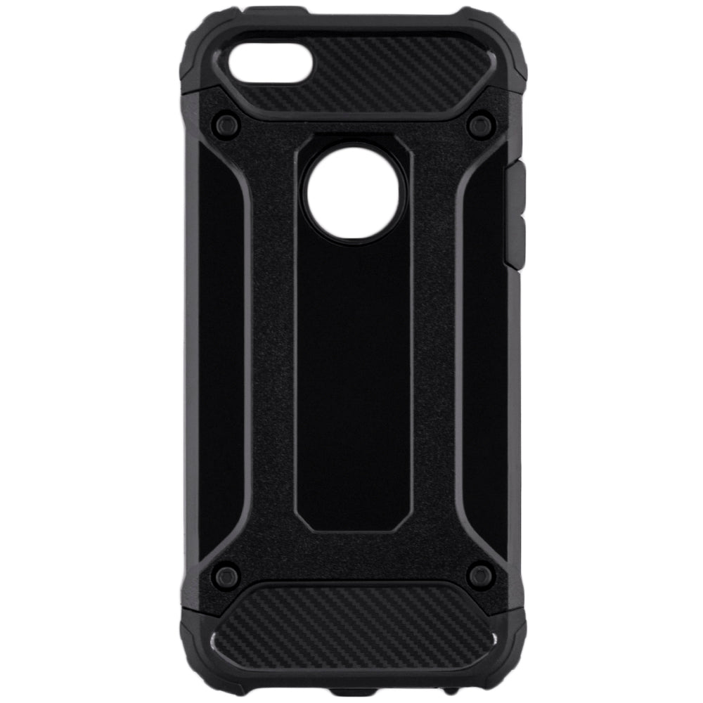 Maska za Apple iPhone SE (2016) / 5 / 5s, Techsuit, Hybrid Armor, Crna