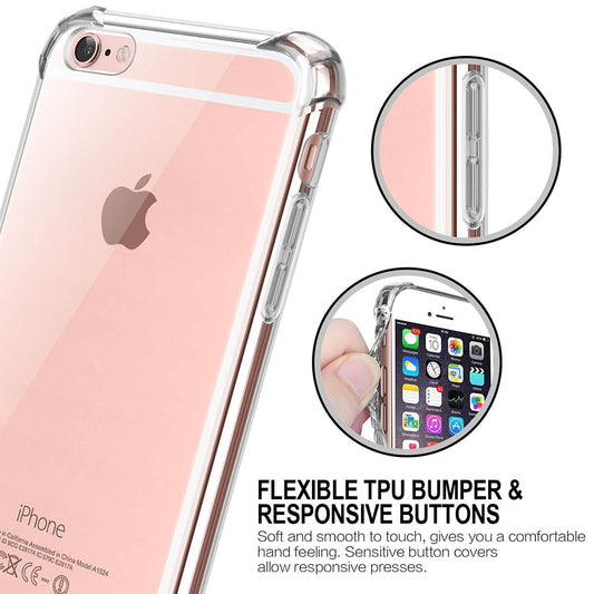 Maska za Apple iPhone SE (2016) / 5 / 5s, Techsuit, Shockproof Clear, Prozirna