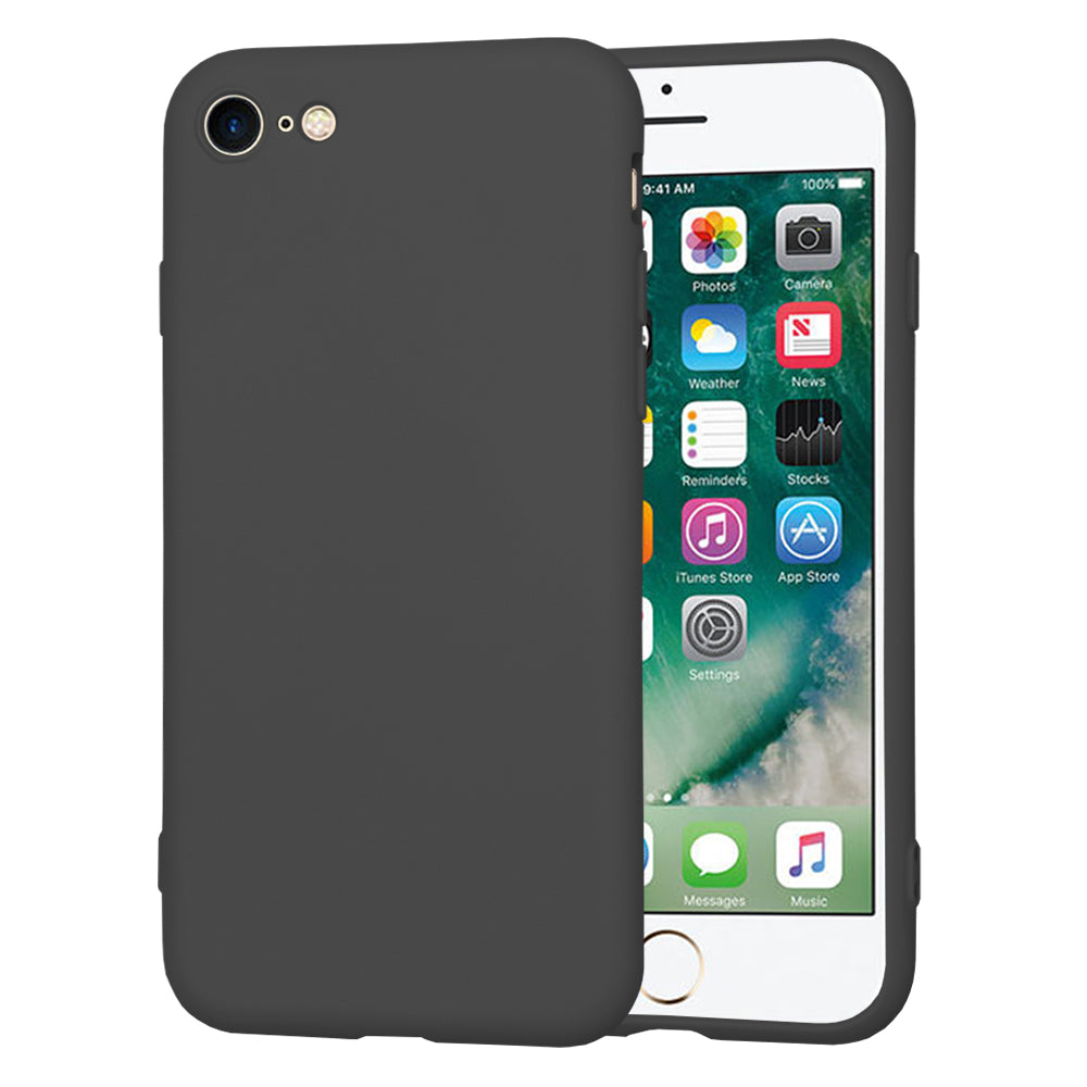 Maska za Apple iPhone SE (2022) / SE (2020) / 8 / 7, Techsuit, SoftFlex, Crna