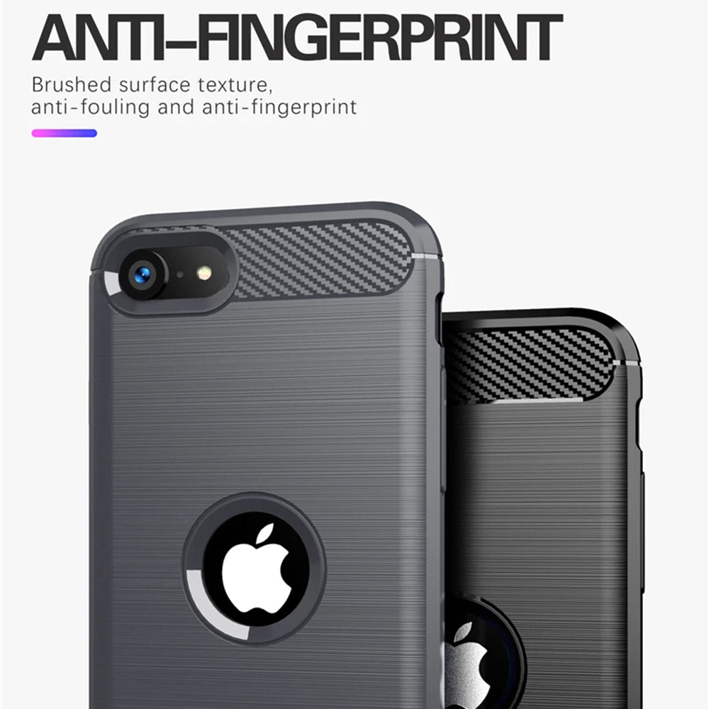 Maska za Apple iPhone SE (2022) / SE (2020), Techsuit, Karbon, Crna