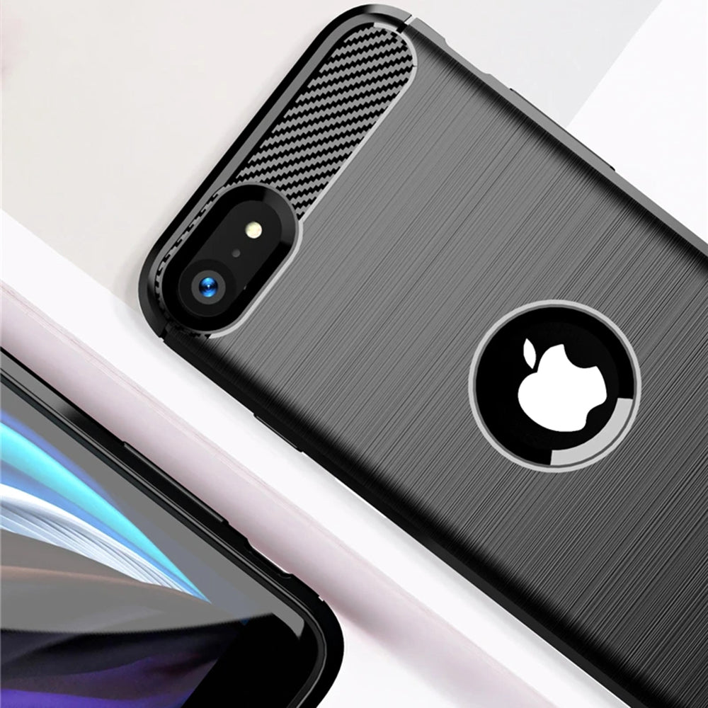 Maska za Apple iPhone SE (2022) / SE (2020), Techsuit, Karbon, Crna