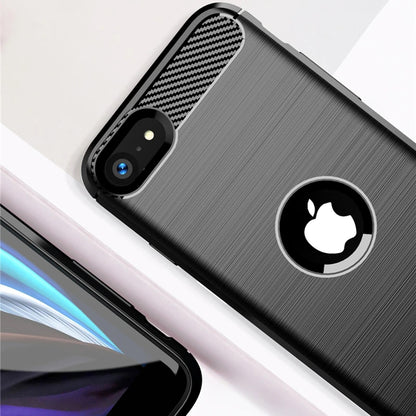 Maska za Apple iPhone SE (2022) / SE (2020), Techsuit, Karbon, Crna