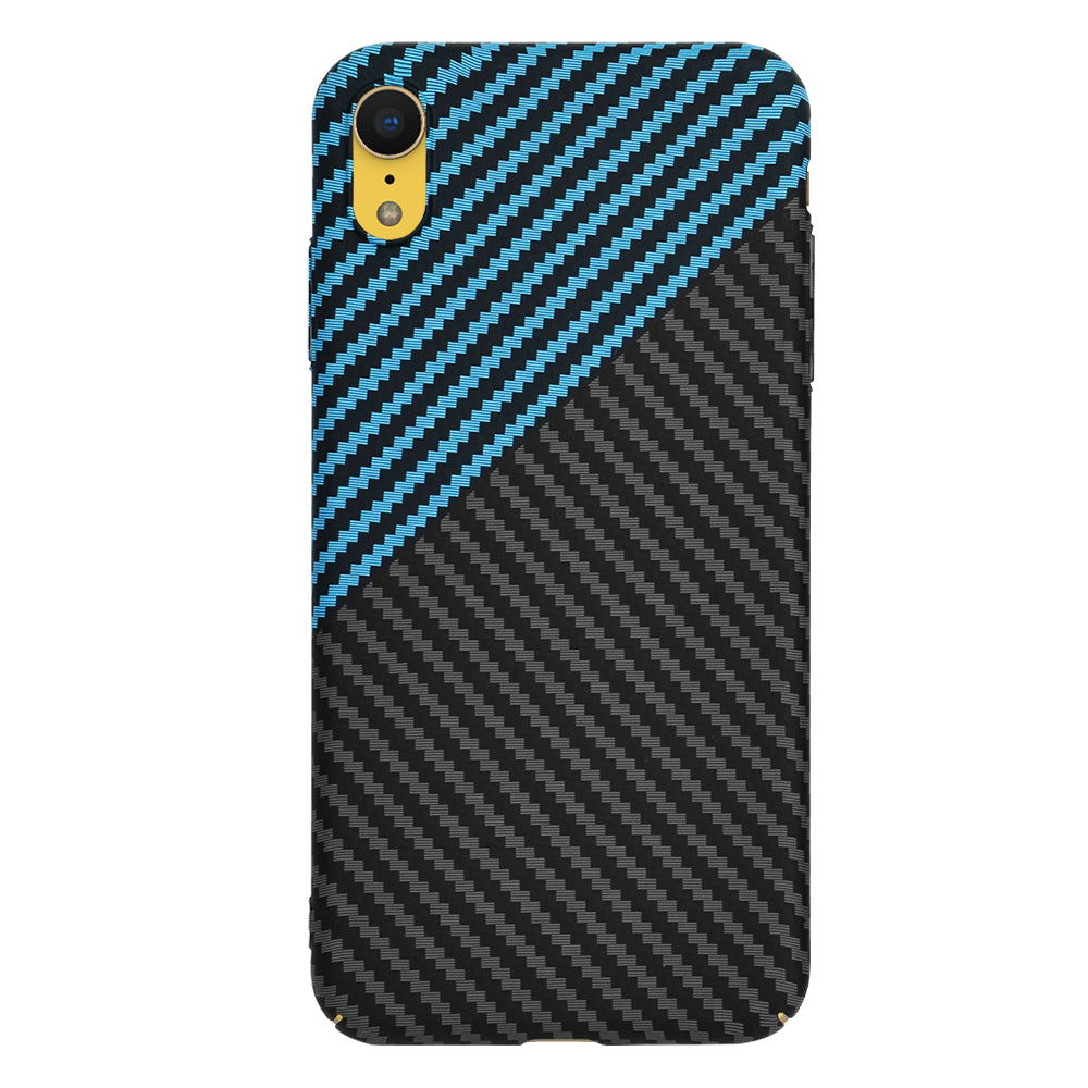 Maska za Apple iPhone XR, Techsuit, Carbonite FiberShell, Crno Plava