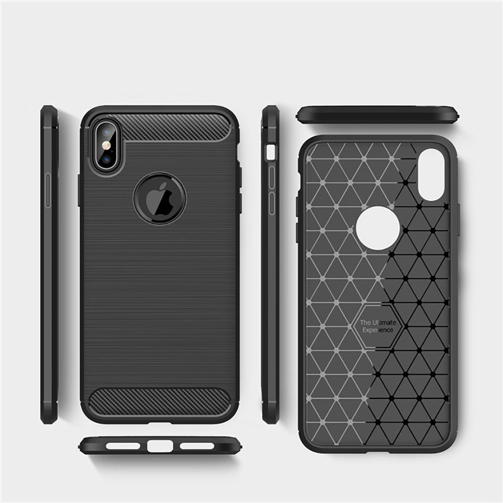 Maska za Apple iPhone XS Max, Techsuit, Karbon, Crna