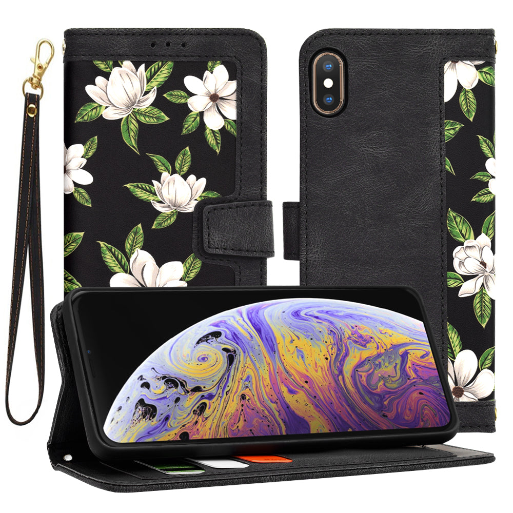 Maska za Apple iPhone XS Max, Techsuit, FlipCraft, Crna