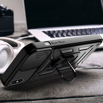 Maska za Apple iPhone XS / X, Techsuit, CamShield, Crna