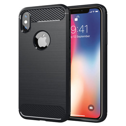 Maska za Apple iPhone XS / X, Techsuit, Karbon, Crna