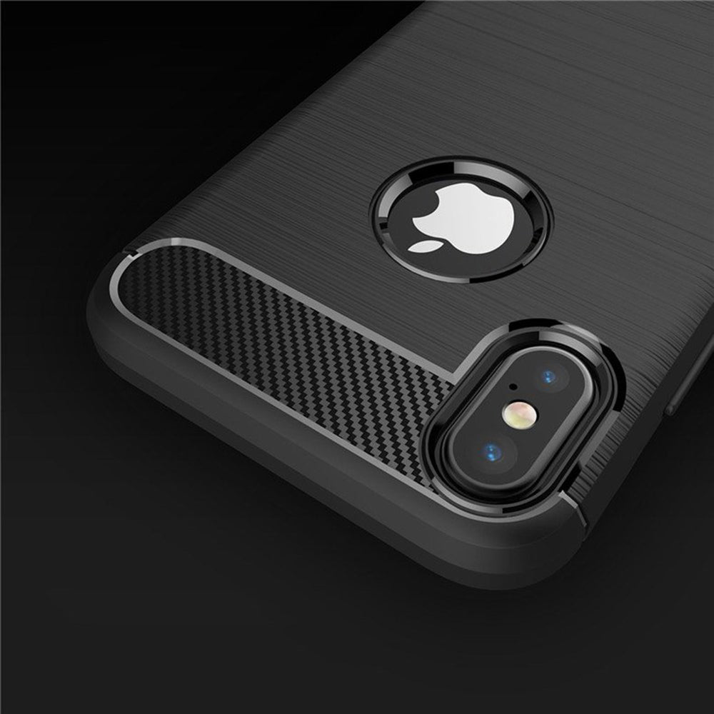 Maska za Apple iPhone XS / X, Techsuit, Karbon, Crna