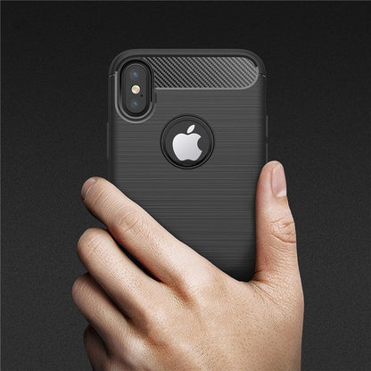 Maska za Apple iPhone XS / X, Techsuit, Karbon, Crna