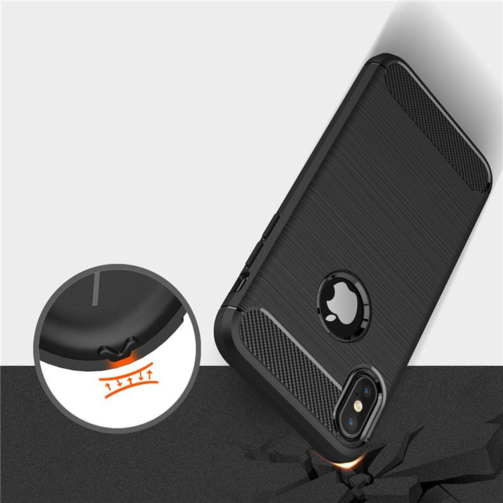 Maska za Apple iPhone XS / X, Techsuit, Karbon, Crna