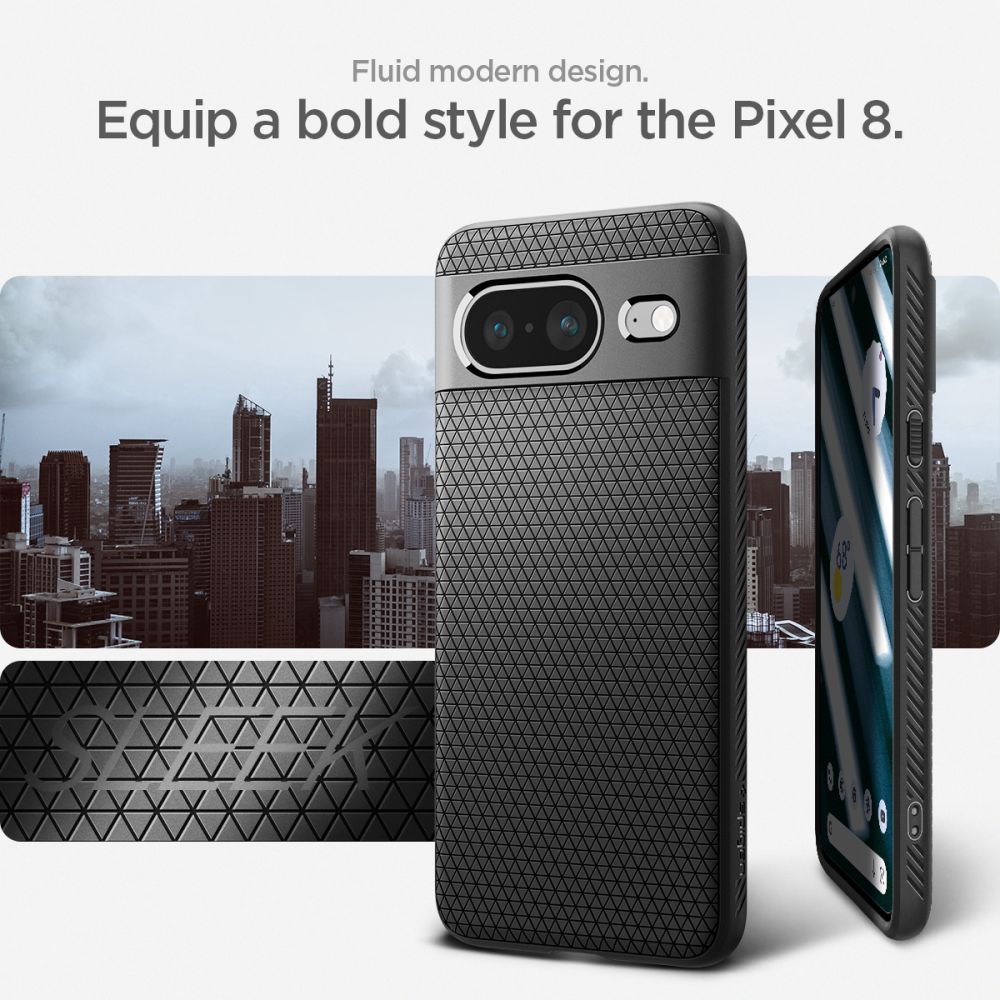 Futrola za Google Pixel 8, Spigen, Liquid Air Matte, Crna ACS06274