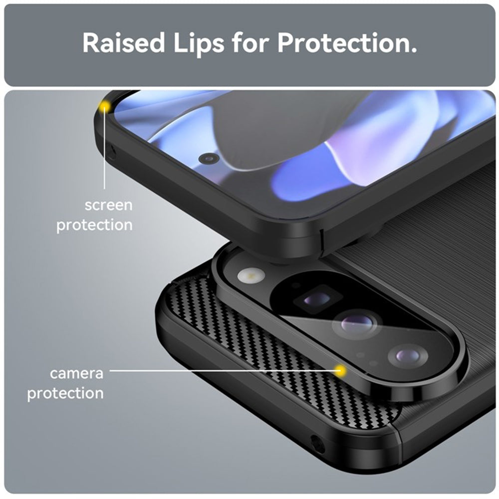 Maska za Google Pixel 10 Pro / 10, Techsuit, Karbon, Crna