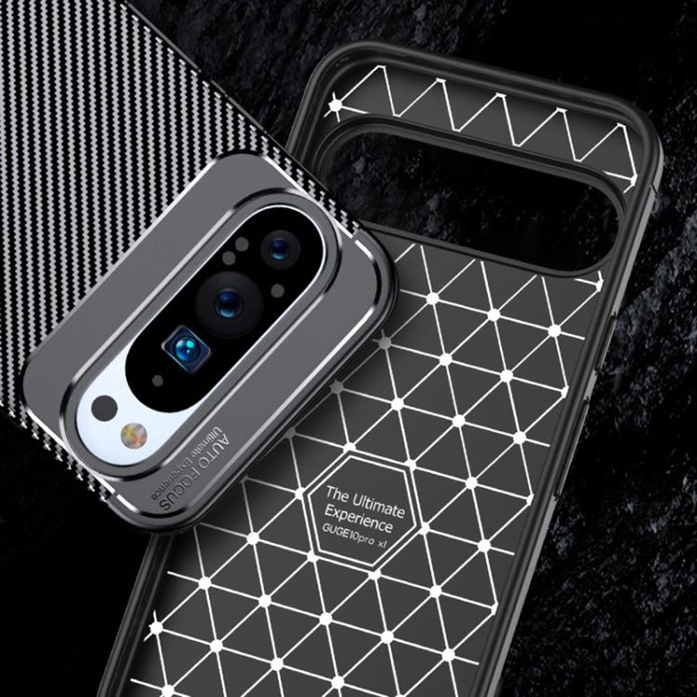 Maska za Google Pixel 10 Pro / 10, Techsuit, CarbonFiber, Crna
