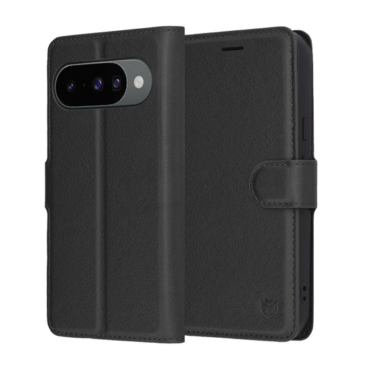 Futrola za Google Pixel 10 Pro / 10, Techsuit, Kožna Folio, Crna