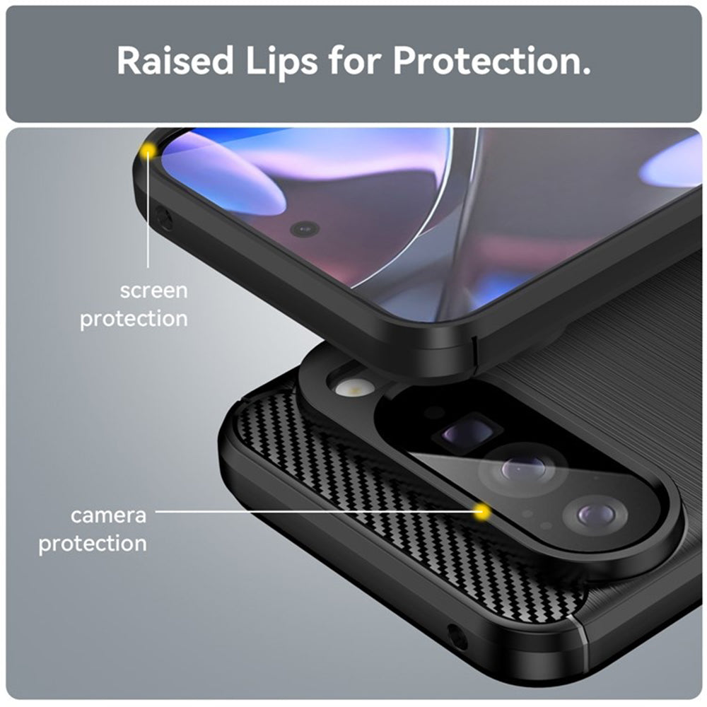 Maska za Google Pixel 10 Pro XL, Techsuit, Karbon, Crna
