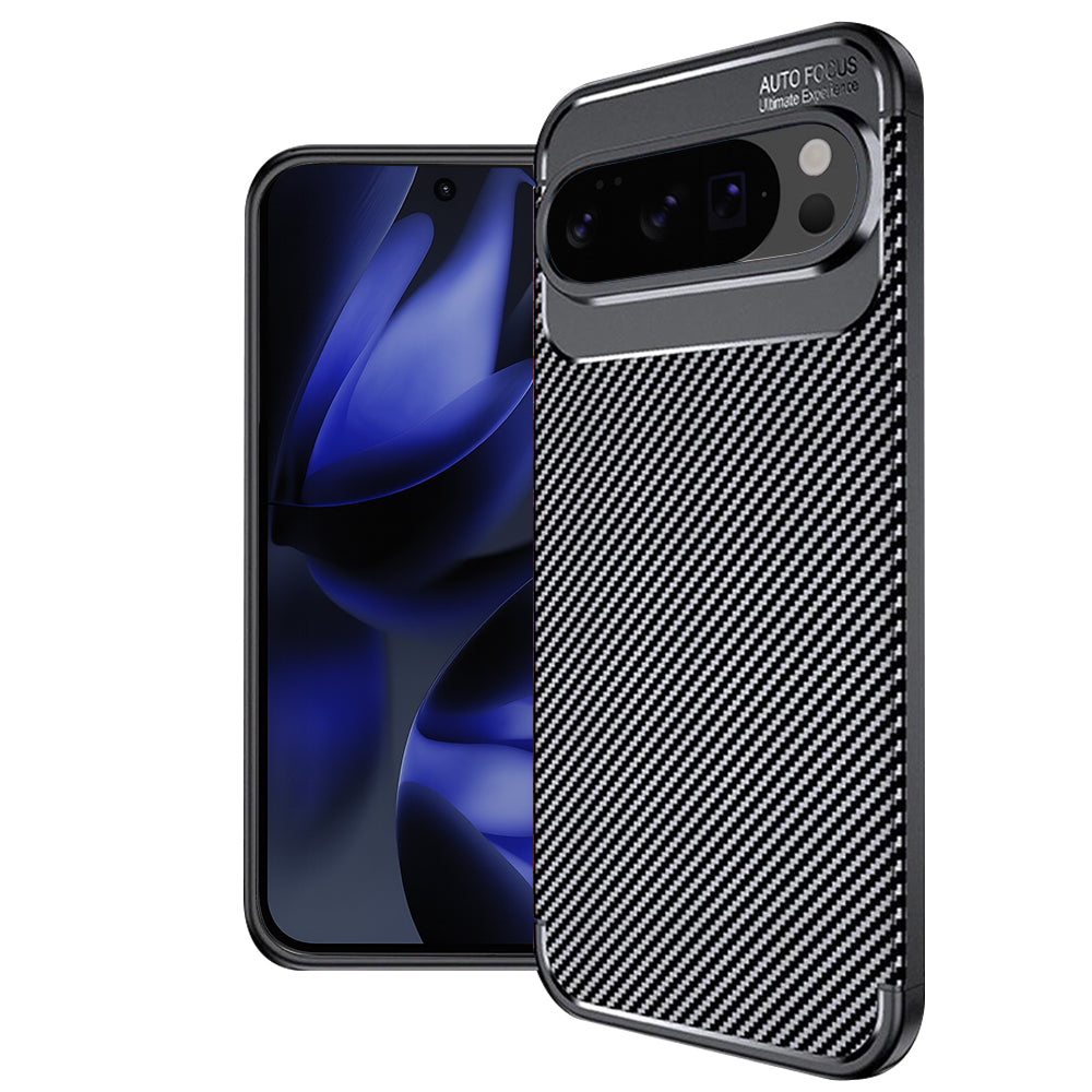 Maska za Google Pixel 10 Pro XL, Techsuit, CarbonFiber, Crna