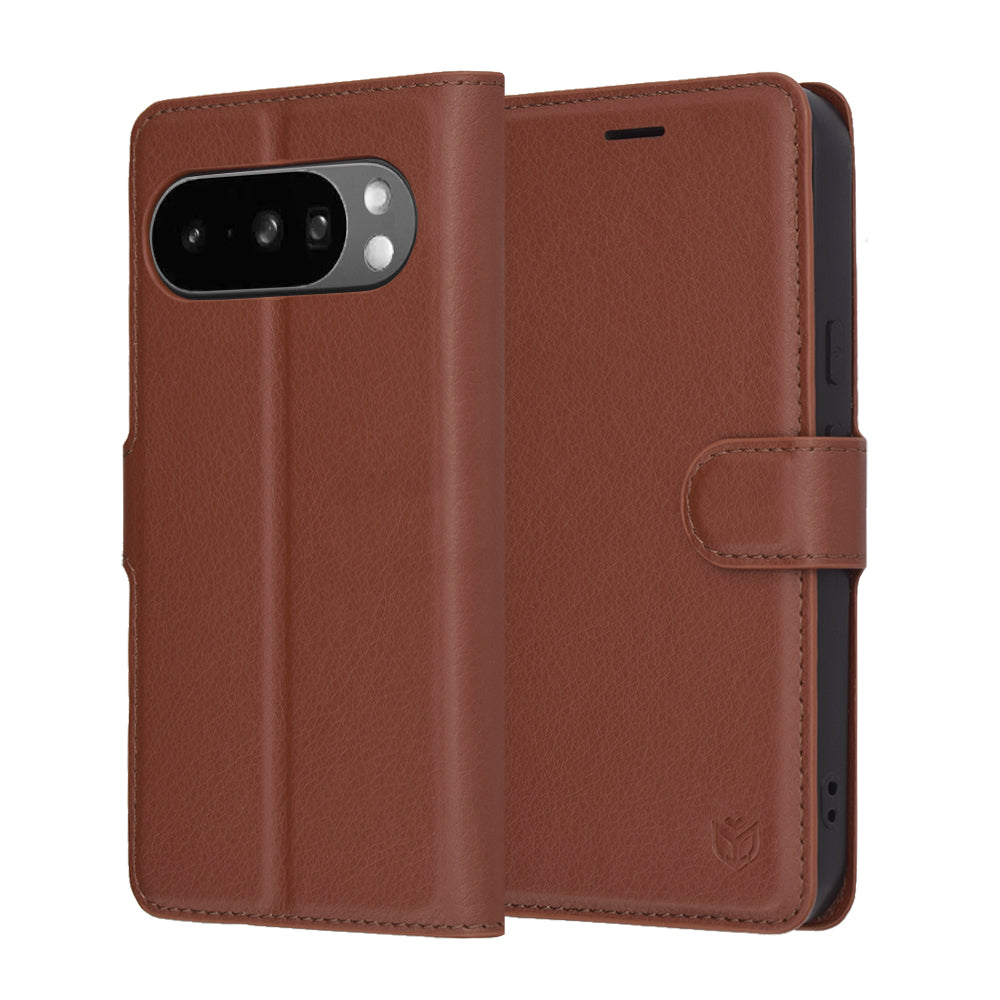 Futrola za Google Pixel 10 Pro XL, Techsuit, Kožna Folio, Smeđa