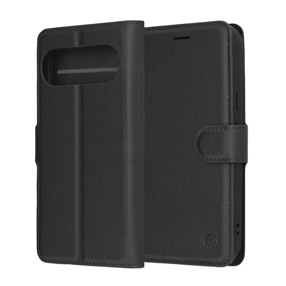 Futrola za Google Pixel 10 Pro XL, Techsuit, Leather Folio, Crna