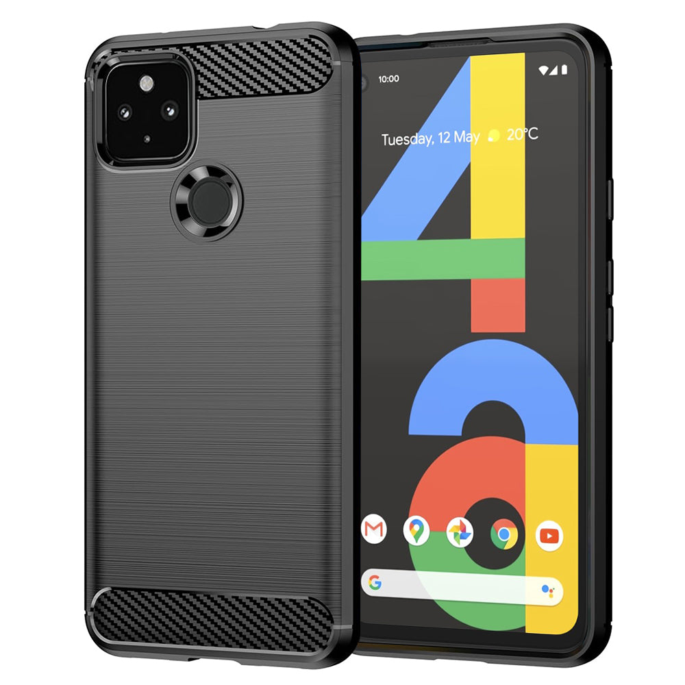 Maska za Google Pixel 4a 5G, Techsuit, Karbon, Crna